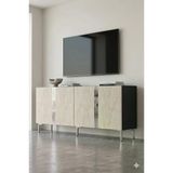 Ka1898ats Anka Konsol Ve Tv Sehpası Antrasit-Traverten-Silver 180Cm