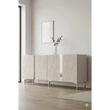 Ka1898bts Anka Konsol Ve Tv Sehpası Beyaz-Traverten-Silver 180Cm