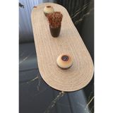 KAAN HOME Bej Renk 35x100 cm Runner Şık Masa Orta Sehpa Üstü Dekoratif Sofra Aksesuarı
