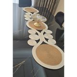 KAAN HOME Dekoratif Örgülü 30x100 cm Runner Şık Masa Orta Sehpa Üstü Dekoratif Sofra Aksesuarı