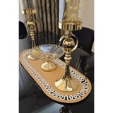 KAAN HOME Dekoratif Örgülü 35x100 cm Runner Şık Masa Orta Sehpa Üstü Dekoratif Sofra Aksesuarı