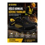 Kaan Zevorx süet Örgü iş Ayakkabısı Çelik Burunlu Akıllı Bağcıklı Hafif
