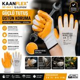 Kaanflex NF-444 Y Nitril Kaplama Iş Eldiveni Kaymaz Esnek Aşınmaya Dayanıklı 12 Çift 10/xl