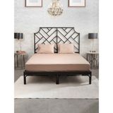 Kaay Pamuk Saten Yastık Kılıfı Dahil Lastikli Çarşaf Seti Tek Kişilik 120x200 Vizon - 120 x 200 cm - Sütlü Kahve