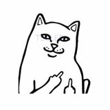 Kaba Komik Kedi Araba Çıkartmaları Su Geçirmez