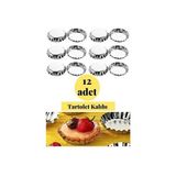 Kabak Home 12’li Tartolet Kek Kurabiye Kalıbı Büyük Boy Metal Kek Kalıbı