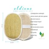Kabak Lifi, Çift Taraflı Doğal Banyo Kesesi-Antibakteriyel Sağlıklı Bulaşık Süngeri, Seyahat BOY,15X11 Cm, Rovin Kumaşlı,çok Amaçlı Kullanım Cilt Yenileyici Canlandırıcı Etki, Antiselülit