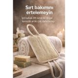 Kabak Lifli İpli Kare Vücut Kesesi, Doğal Eksfoliasyon,%100 Bitkisel Kabak Lifi