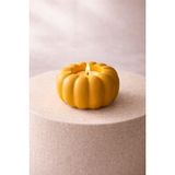 Kabak Şeklinde Mumluk Seti, 3 Renk (Bej, Hardal Sarısı, Kahverengi),Tealight Mumluk, 9x5 cm (Hardal Sarı)