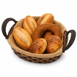 Kabakoz Hasır Desenli Ekmek Sepeti, Oval El Yapımı Sepet, Meyve Sunum Tabağı, Dış Plastik İç Kumaş, Örtü İle Örtülebilir, Demir Tel İskelet, Şık Ve Dayanıklı