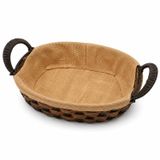 Kabakoz Hasır Desenli Ekmek Sepeti, Oval El Yapımı Sepet, Meyve Sunum Tabağı, Dış Plastik İç Kumaş, Örtü İle Örtülebilir, Demir Tel İskelet, Şık Ve Dayanıklı