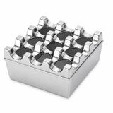 Kabakoz Paslanmaz Çelik Dumansız Küllük, Tamamı Metal İç Dış Mekan Kokusuz Oto Kül Tablası (Metal Izgara)