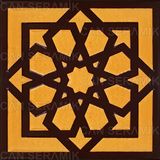 Kabartmalı Çini Karo KÇ-101-Kahve (20*20 Cm.) 5'li 1 Paket - Can Seramik