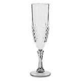 Kabartmalı Tasarımlı Akrilik Şeffaf Şampanya Kadehi, 230ML