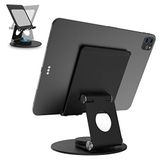 KABCON Döner Tablet Standı, Alüminyum Taşınabilir 360° Dönebilen Tablet iPad Standı Tutucu, Masa, İş, Mutfak, Masaüstü, iPad Pro 9.7, 10.5, 12.9/Air Mini, Tab, Kindle, Nexus, E-Reader için