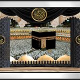 Kabe Allah Muhammed Motifli Kanvas Tablo DBSANAT1403613