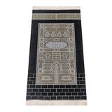 Kabe Desenli Ultra Plus Siyah Şönil Seccade 18
