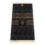 Kabe Desenli Ultra Plus Siyah Şönil Seccade 6