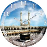 Kabe Dini İslam Hac Umre Sessiz Bombeli Gerçek Cam Duvar Saati