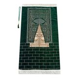 Kabe Kapısı Modeli Desenli Şönil Seccade Yeşil