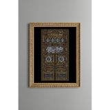 Kabe Kapısı - Vintage Desenli Tablo - İnce Model, Altın5, 15 x 21
