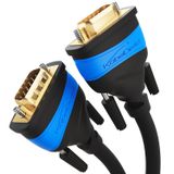 KabelDirekt – 10m – VGA kablosu (15 kutuplu, Full HD/1080p, 3D özellikli, VGA fişi-VGA fişi, bilgisayarları monitörlere/CRT monitörlere/televizyonlara bağlar, altın kaplama kontaklar, siyah)