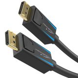 KabelDirekt - 8K / 60Hz DisplayPort Kablosu 1.4-2 m - Oyun bilgisayarları/dizüstü bilgisayarları, 4K / 8K oyun monitörleri ve ultra hızlı 144Hz / 165Hz / 240Hz için boşluksuz korumalı DP kablosu