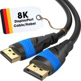 KabelDirekt – 8K DisplayPort Kablo – 2.9m – DP Kablosu, Almanya’da geliştirilmiştir – 0,5-10m arasında mevcuttur (PC/Laptop için Display Port Monitör Kablosu, 8K/4K@60Hz, 144Hz, Dolby Audio, siyah)