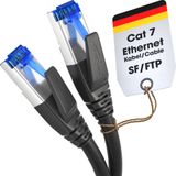 KabelDirekt – Cat 7 Ethernet Kablosu, kırılmaya dayanıklı – 0,25m – 10 Gbit Ağ, 0,25-30m arasında mevcut (Yüksek hızlı ağlar için yama kablosu, PC, Anahtar/Yönlendirici/Modem, RJ45, siyah)