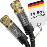 KabelDirekt – Sat/Anten Kabluso, Koaksiyel Kablolar – 20m – Metal F Konnektörlü 4K TV Uydu Kablosu – 0,5-30m arasında mevcut (Radyo/TV, DVB-T, DVB-C, DVB-S/DVB-S2, internet, siyah)