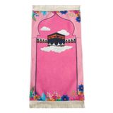 Kabeli Çiçek Desenli Çocuk Seccadesi Pembe