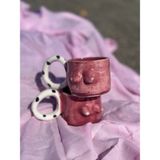 Kabile Seramik Pembe Memeli Özel Koleksiyon Kupa - Açık Pembe - 250 ml