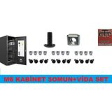 Kabinet M6 Rack Kabin-Server Kafes Somun+ Siyah Vida (M6X15) 50 Adet