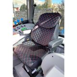 Kabinli Traktör Koltuk Kılıfı, Iş Makinesi Koltuk Kılıfı - 3 Parça- Kapitone - Siyah- Bb-989