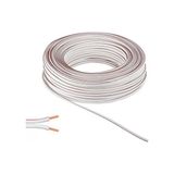 Kablo 2 x 0.75 mm Bitişik Yassı Kordon Hoparlör Kablosu 5 Metre