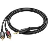 Kablo Aux Audio 3.5mm To Çift Rca Aux Standart Ses Kablosu 3.5mm Kulakık Çıkışlı Tablet Bilgisayar Telefon ve Mp3 Çalar Ile Amfi Bağlantı Kablosu 150CM BL11 - Option-1