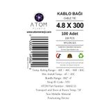 Kablo Bağı 4.8 x 300 Plastik Cırt Kelepçe – Kablo Düzenleyici – Cable Tie