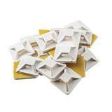 Kablo Bağı Yapışkanlı, Yapışkanlı Kroşe, 28 X 28 X 5 mm, 20 Adet