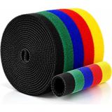 Kablo Düzenleyici 5 Metre Kablo Düzenleme Organizer Bant Ev Ofis ve Araç Için Pratik Çözüm (Siyah) - Çok Renkli