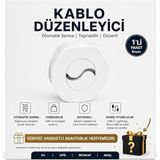 Kablo Düzenleyici, Otomatik Sarma Aparatı, USB Şarj Kablosu Toplayıcı, Seyahat Için Kablo Organizer (Beyaz)