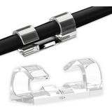 Kablo Klipsi Paketi, 20 Adet Yapışkanlı Kablo Tutucu Klips, Yapıştırıcı Akrilik Ile, Çalışma Masası, Güç Kablosu, USB Şarj Kablosu, Şarj Kablosu Vb. Için Güvenli Altlık, Şeffaf