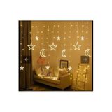 Kablo Saçak Ay Yildiz Perde Led 80Cm-50Cm