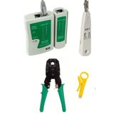 Kablo Soyucusu Pense Rj45 Rj11 Jak Sıkma Pensesi Kablo Test Cihazı SET