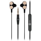 Kablolu 3.5mm Jacklı Mikrofonlu Kulak Içi Kulaklık - Çift Sürücülü Sağlam Kablo Yapısı Spor Iş Oyun Için Evrensel Uyum Dahili Hd Net Ses Dual Driver Mikrofon Siyah