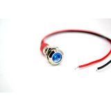 Kablolu 8mm Mini Metal Mavi Göz Lamba LED 12V 24V