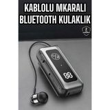 Kablolu Bluetooth Kulaklık Kulak Içi Stereo Mikrofonlu Dijital Göstergeli Nemere - Renkli - 1