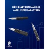 Kablolu Hoparlör Kulaklıklar İçin Bluetooth Adaptör | Mini Boy, Klipsli, Taşınabilir