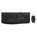 Kablolu klavye ve fare kombinasyonu, EDJO tam boyutlu ergonomik bilgisayar klavyesi, avuç içi destekli ve optik kablolu fare, Windows, Mac OS masaüstü/dizüstü bilgisayar/PC için