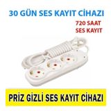 Kablolu Priz Ses Kayıt Cihazı 30 Gün Kesintisiz Kayıt