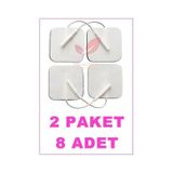Kablolu/Soketli Tens Pedi. Elektrodu 5Cm X 5Cm 2 Paket 8 Adet